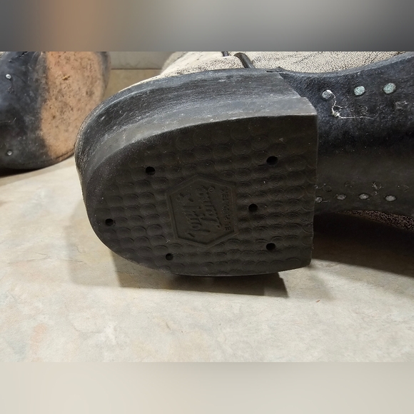 RARE Mens 10 D Tony Lama Full SHEEPSKIN Gray Western Cowboy Boots Excellent! - Picture 11 of 14